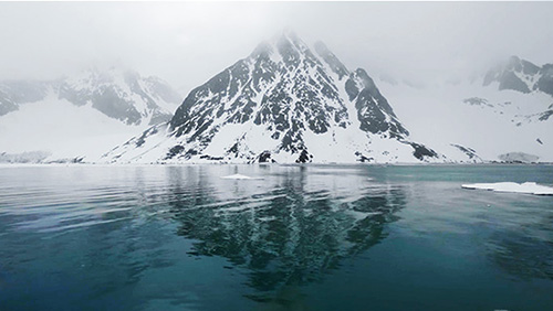 Thumbnail for A Short Film About Ice - showing a glacier